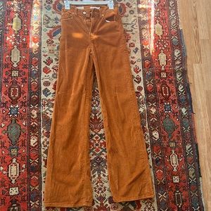 Levi’s Ribcage Wide Leg Corduroy Brown Pants size 25